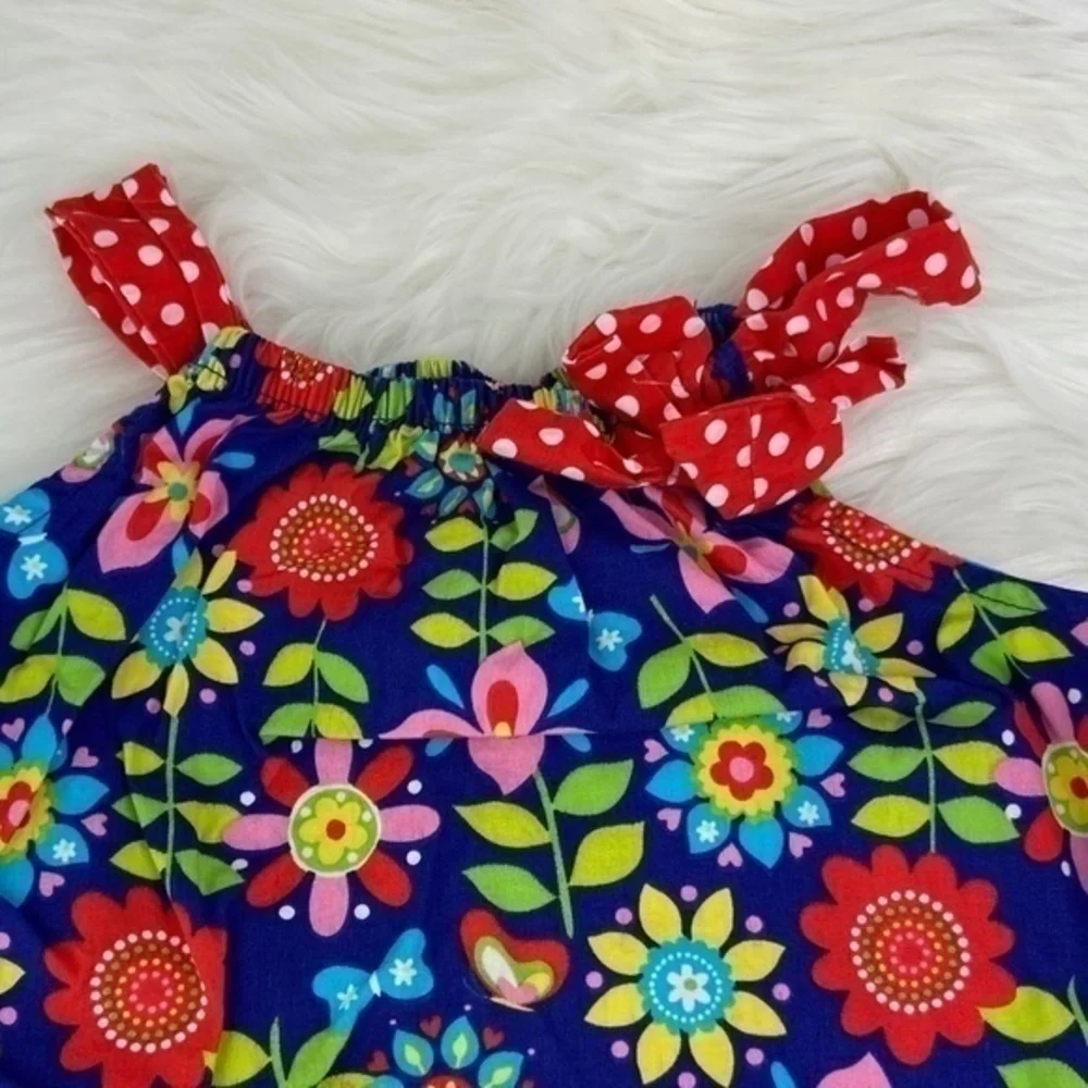 Kids Headquarters Floral Tank Dress with Crop Leggings Girls 2 Piece Outfit Sz 4